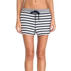 Alexander Wang Blue and White Striped Shorts